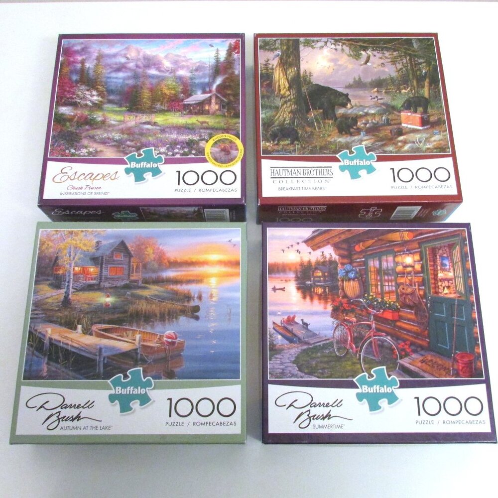 Buffalo Games Puzzles - Set of 4 Various Artists, 1000 pieces